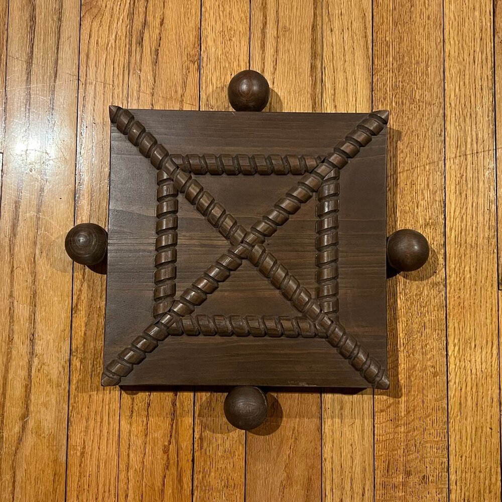 Wooden Decorative Wall Accent in Dark Brown